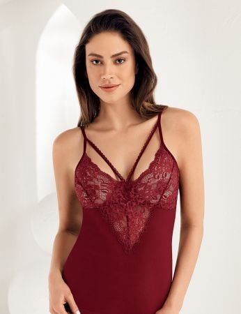 Şahinler MB1042 İp Askılı Dantelli Kadın Atlet
