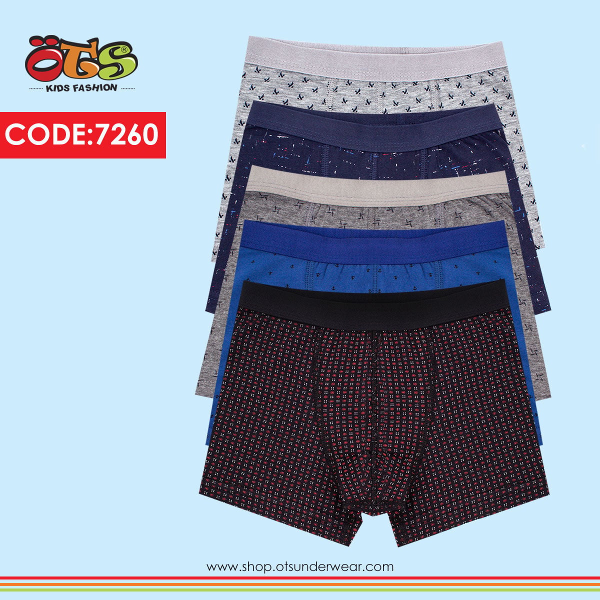 ÖTS ERKEK ÇOCUK 3 LÜ PAKET BOXER 7260