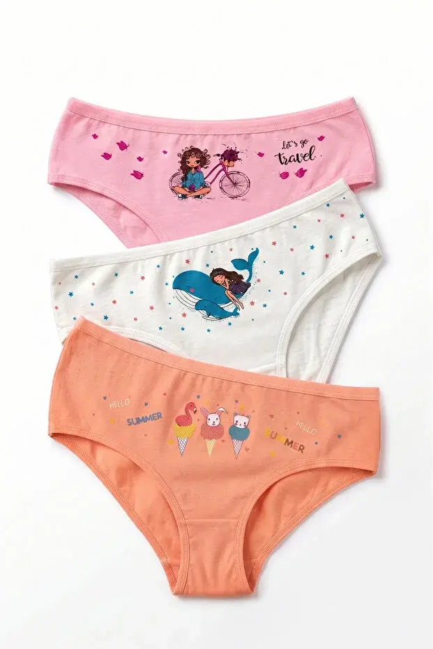 ÖTS 8202 Kız Çocuk Slip Külot