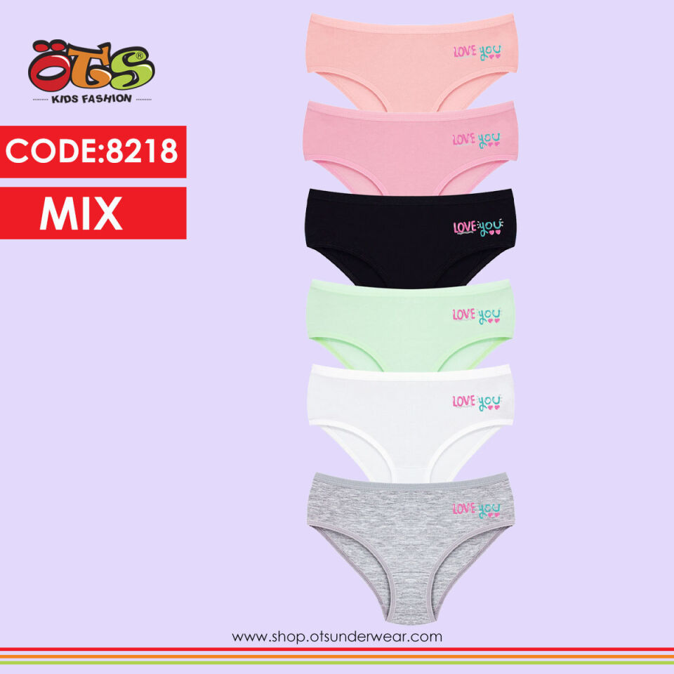 ÖTS 8218 Kız Çocuk Slip Külot