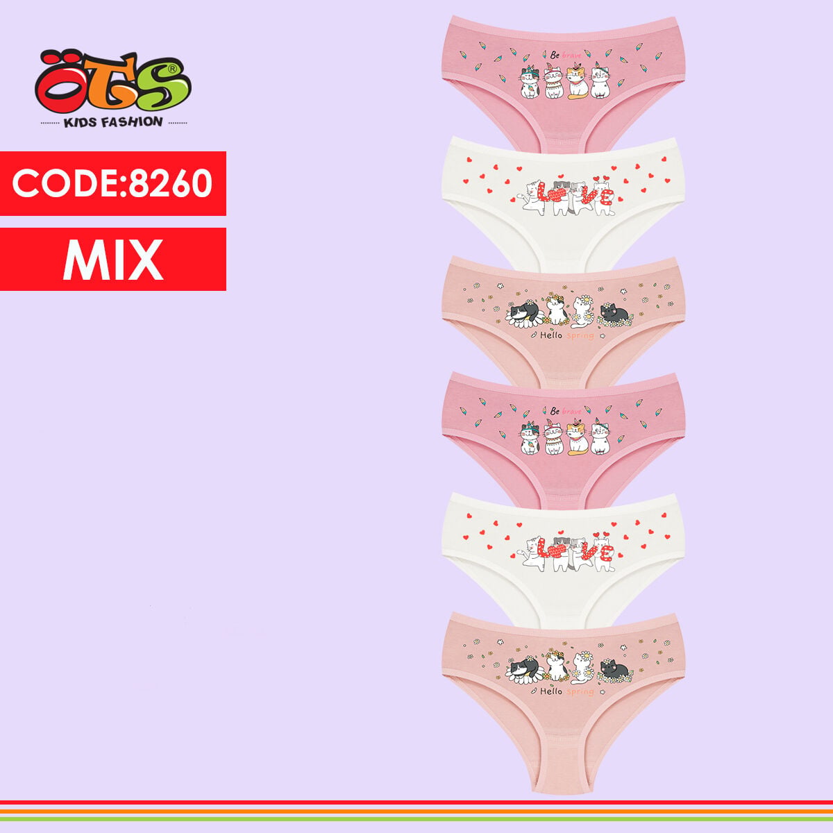 ÖTS 8260 Kız Çocuk Slip Külot