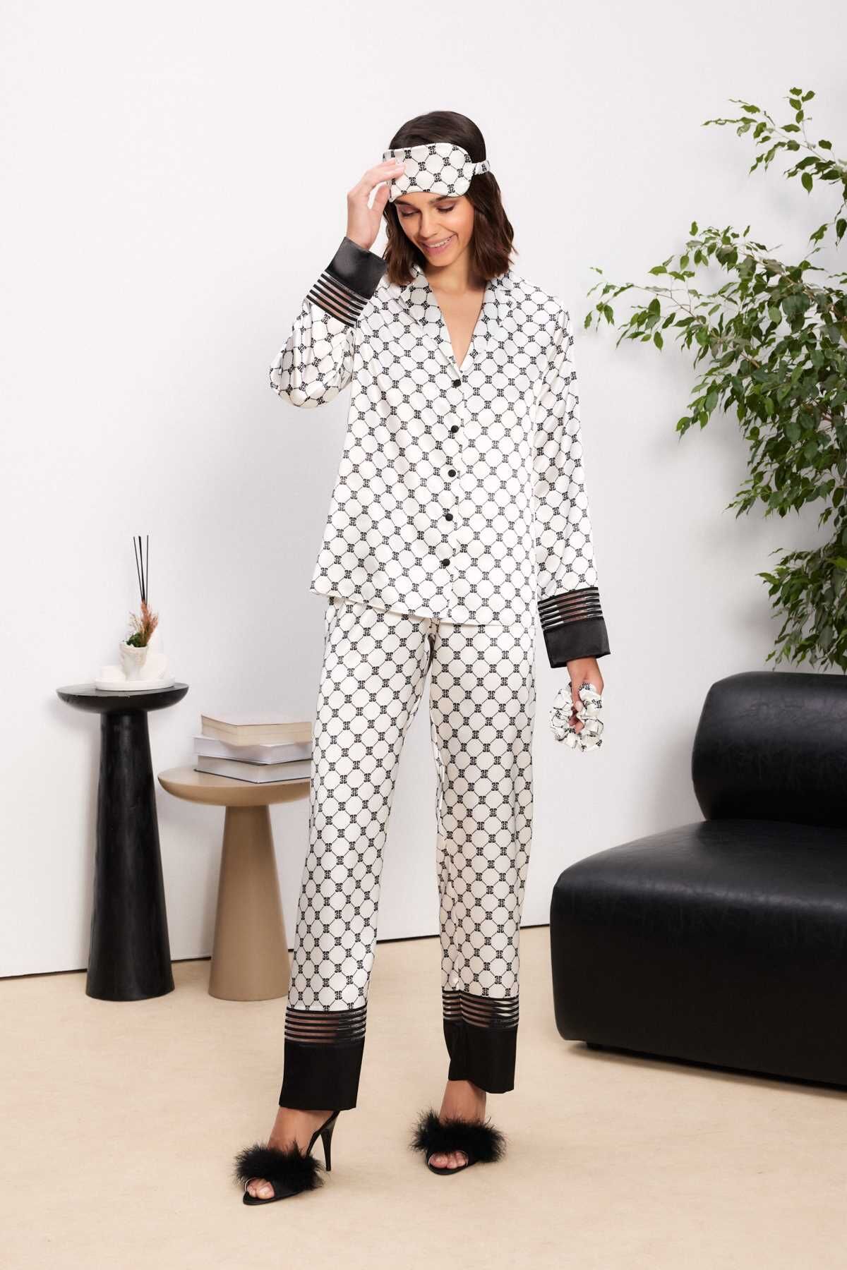 PIERRE CARDIN 1300 SATEN PİJAMA TAKIMI