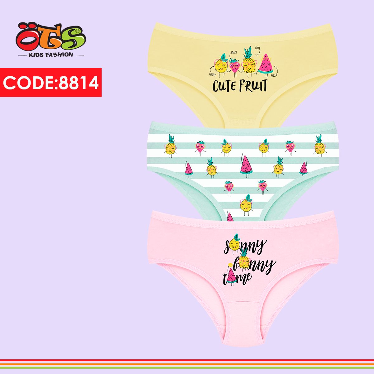 ÖTS 8214 Kız Çocuk Slip Külot