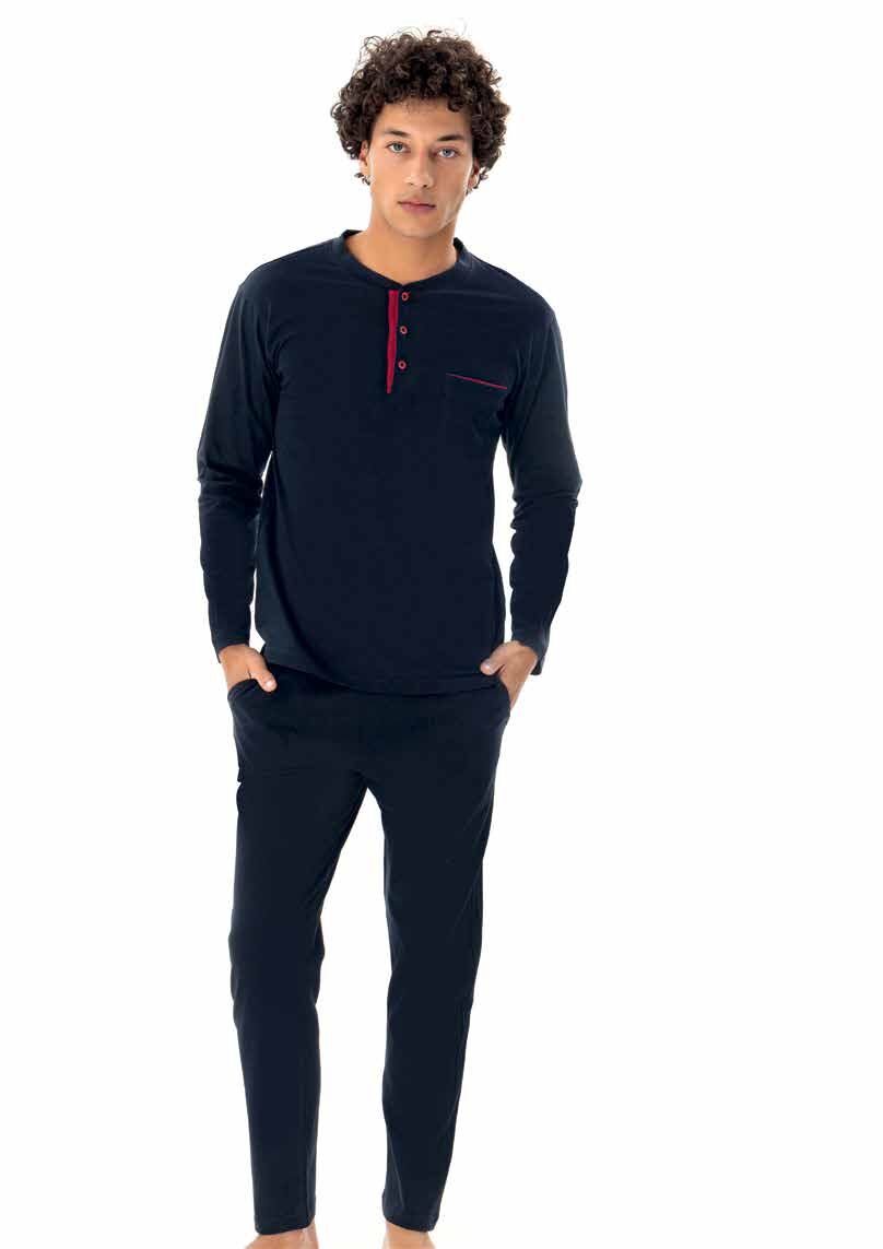 KLY 9111 Midi Yaka Pijama Takımı