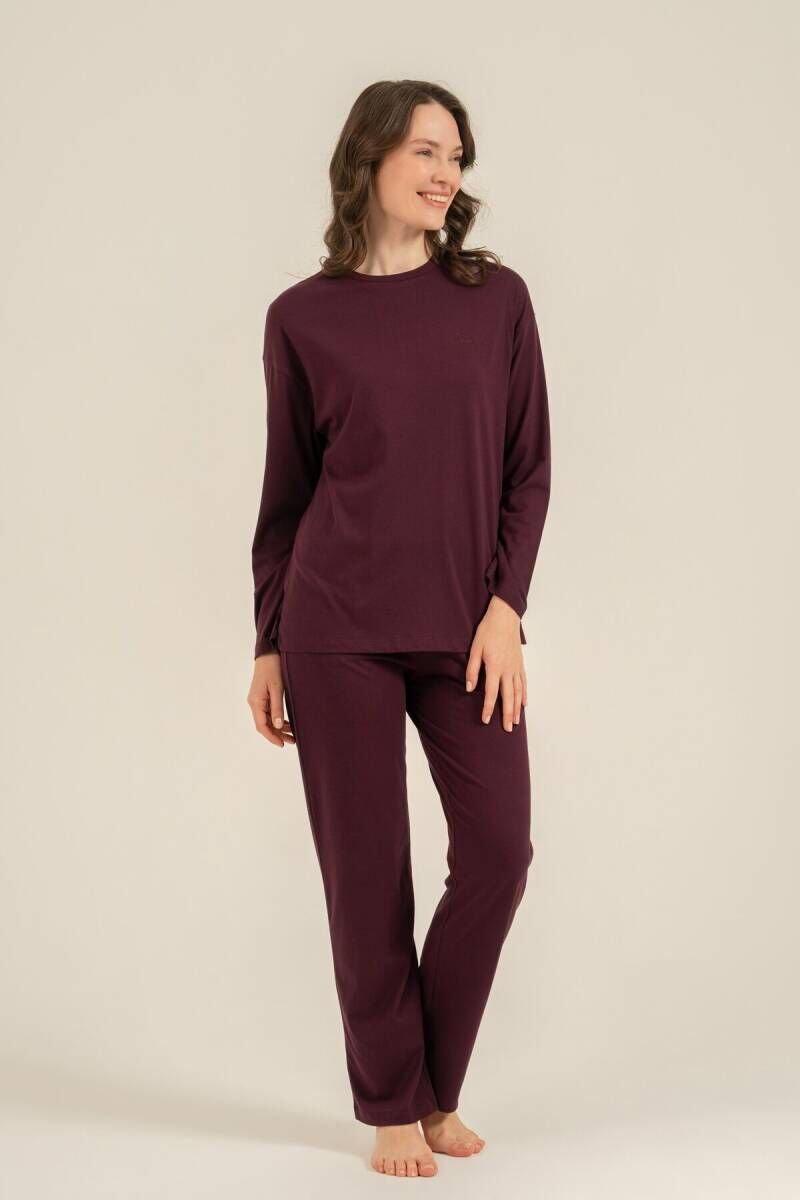 Pierre Cardin PC9304 Kadın Uzun Kollu Pamuk Modal Pijama Takımı