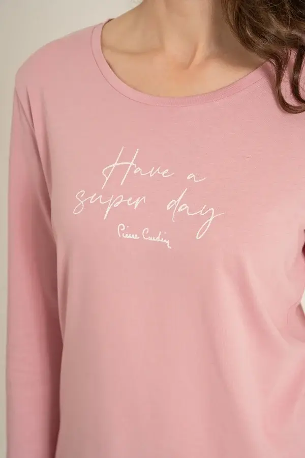 Pierre Cardin PC9294 Kadın Çizgili Uzun Kollu Pijama Takımı
