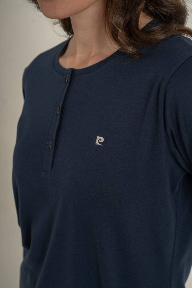 Pierre Cardin PC9258 Kadın Uzun Kollu Penye Pijama Takımı