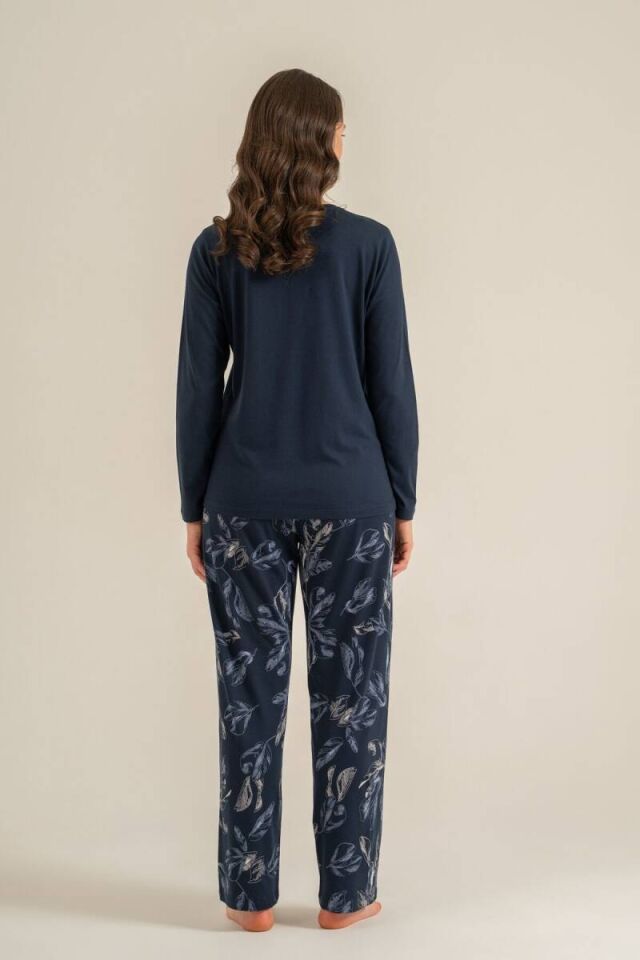 Pierre Cardin PC9258 Kadın Uzun Kollu Penye Pijama Takımı