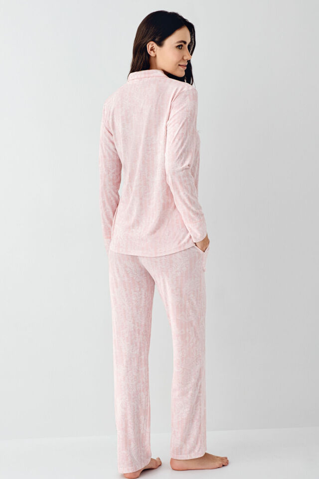 Pierre Cardin PC9087 Kadın Giyim Modal & Pamuk Uzun Kollu Pijama Takımı