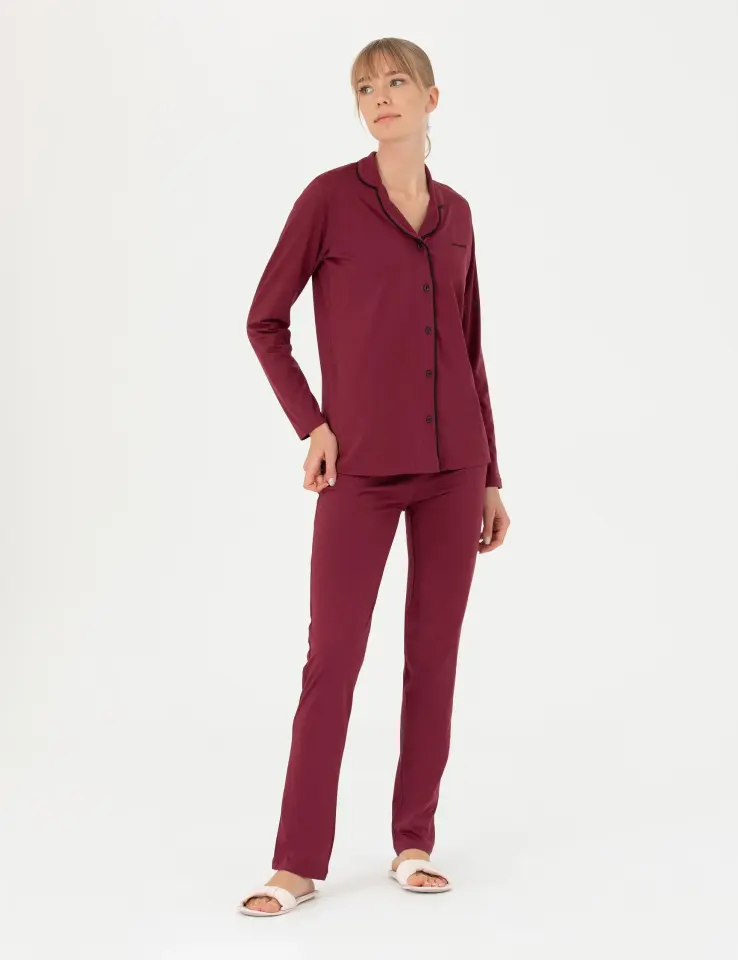 Pierre Cardin PC7717 Kadın Modal Pamuk Gömlek Pijama Takımı