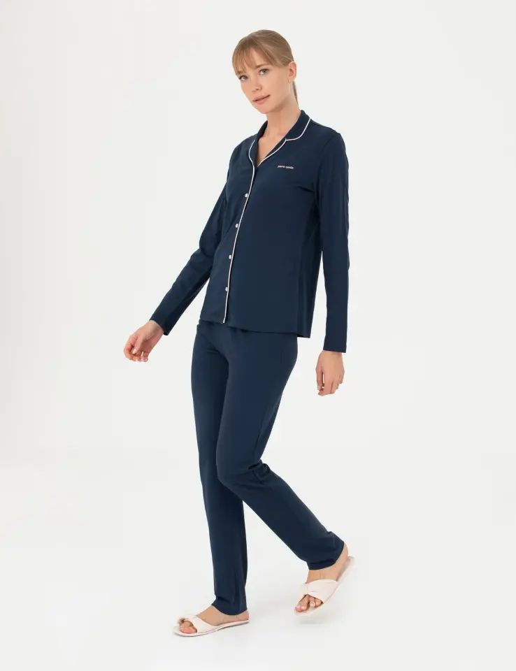 Pierre Cardin PC7717 Kadın Modal Pamuk Gömlek Pijama Takımı