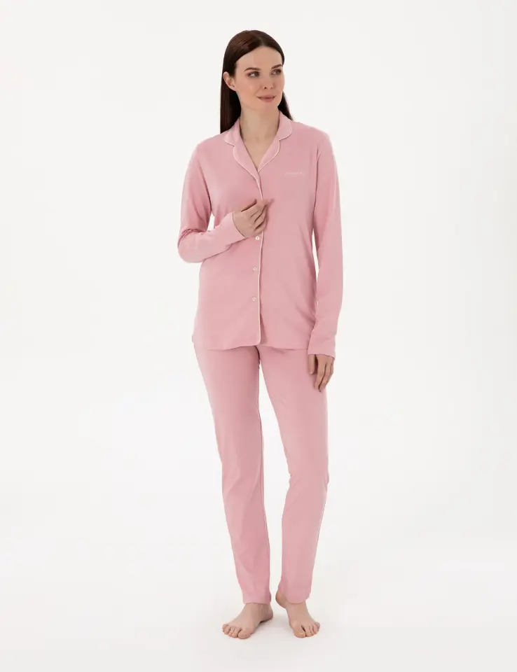 Pierre Cardin PC7717 Kadın Modal Pamuk Gömlek Pijama Takımı