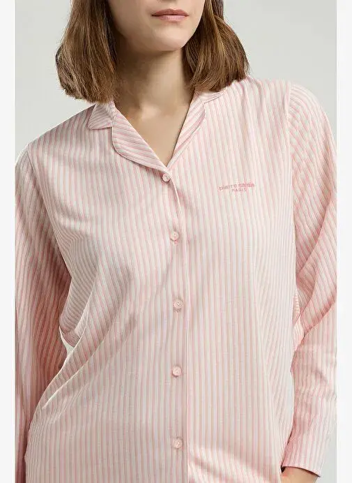 Pierre Cardin 9020 Kadın Uzun Kollu Gömlek Pijama Takımı
