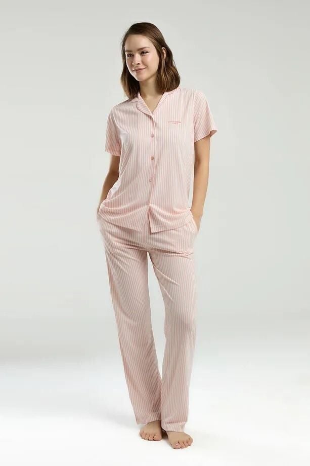 Pierre Cardin 9012 Boydan Düğmeli Pijama Takımı