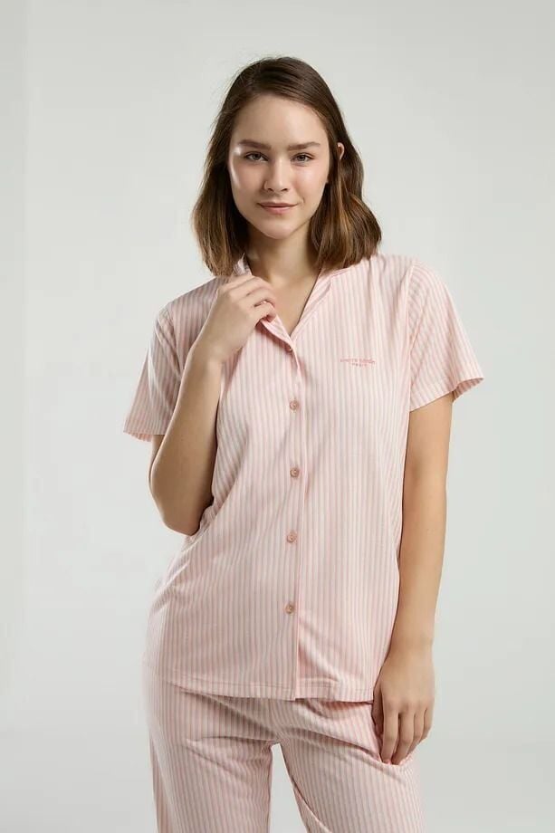 Pierre Cardin 9012 Boydan Düğmeli Pijama Takımı