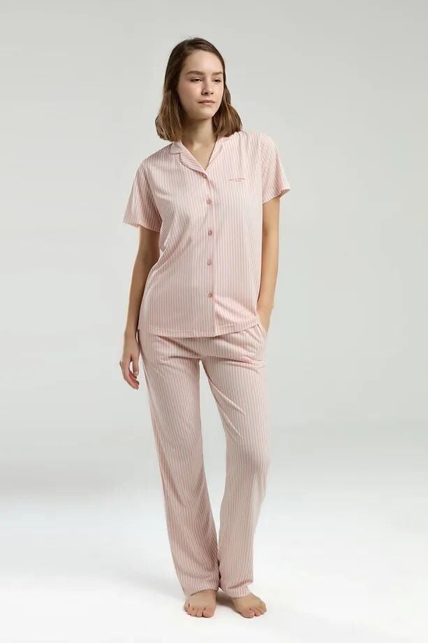 Pierre Cardin 9012 Boydan Düğmeli Pijama Takımı