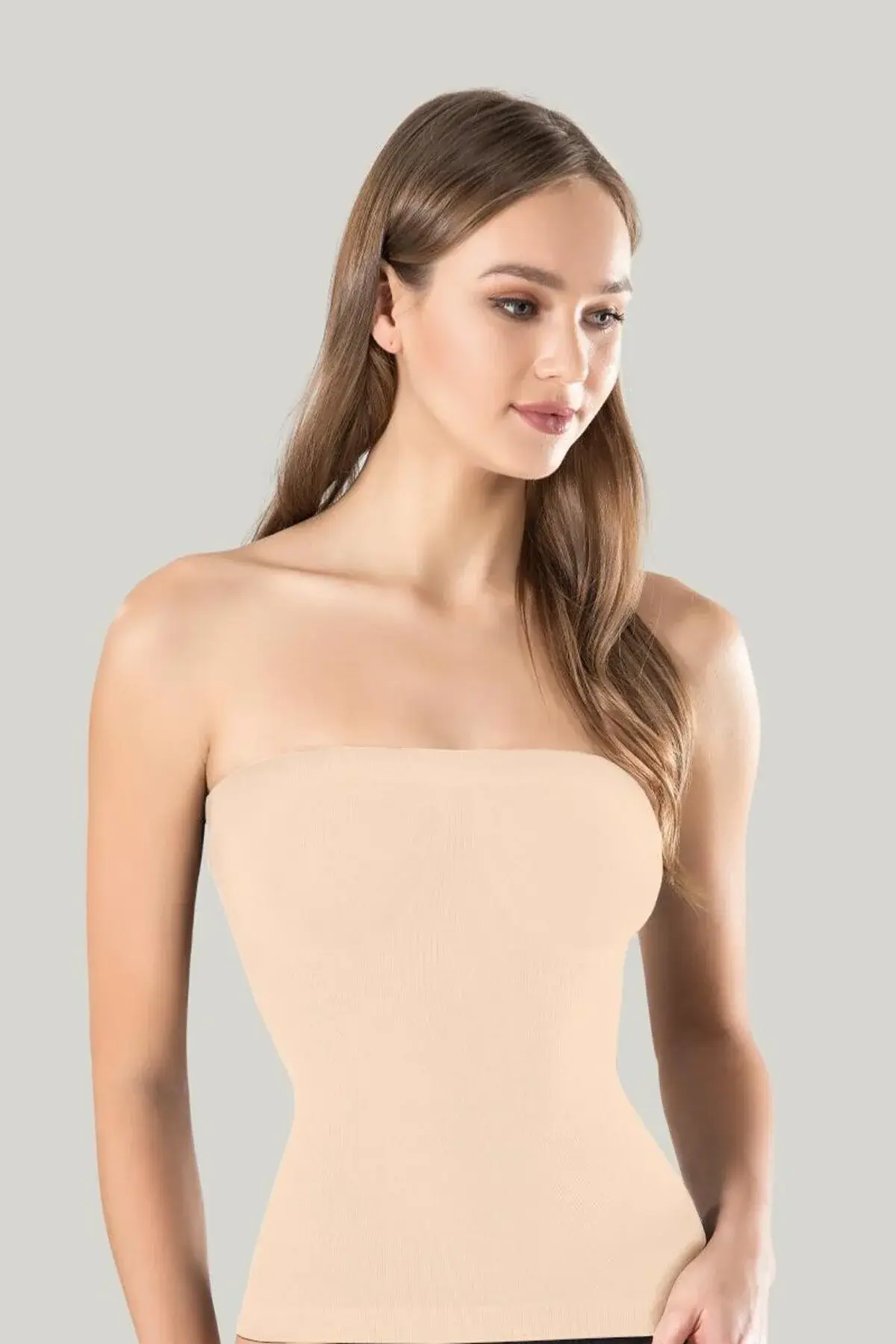 Miss Fit 1403 Straples Uzun Ten Örme Seamless Dikişsiz Soft Basic Kadın Atlet