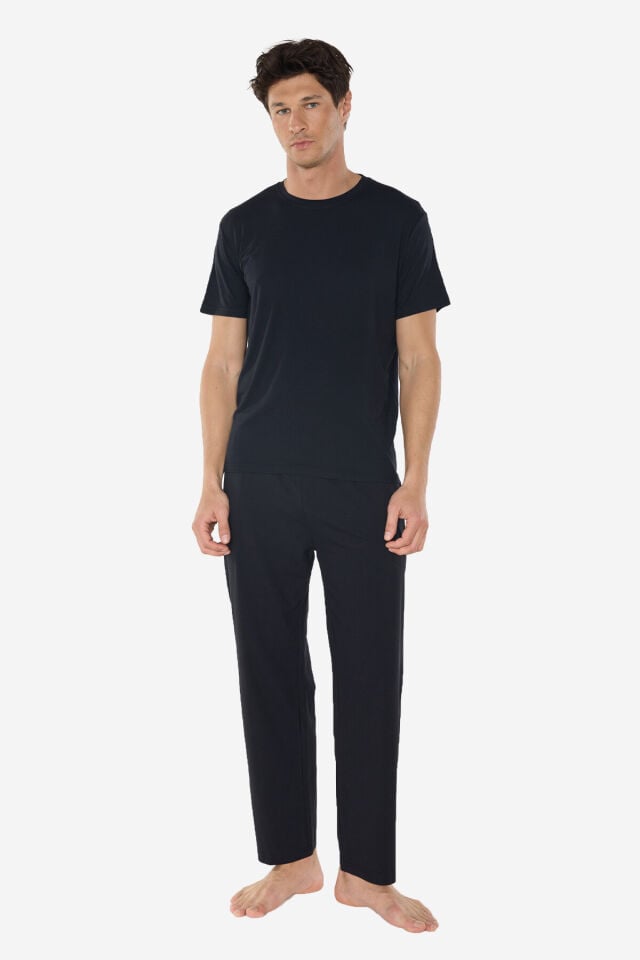 Malabadi Erkek Bisiklet Yaka Micro Modal Extra Yumuşak Yazlık Pijama Takımı 6030