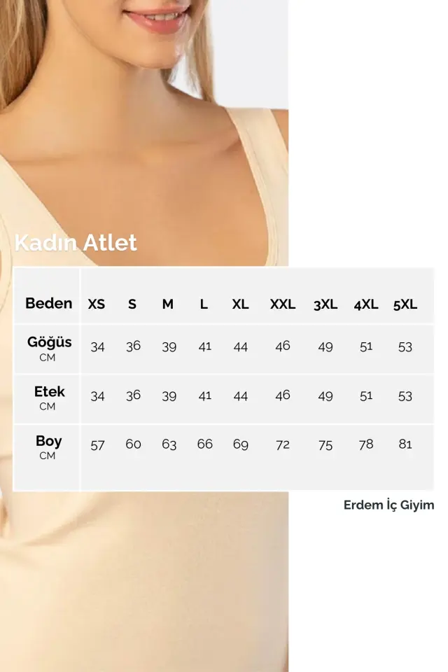ERDEM Bayan Kaşkorse Atlet 2116 - 3'lü Paket