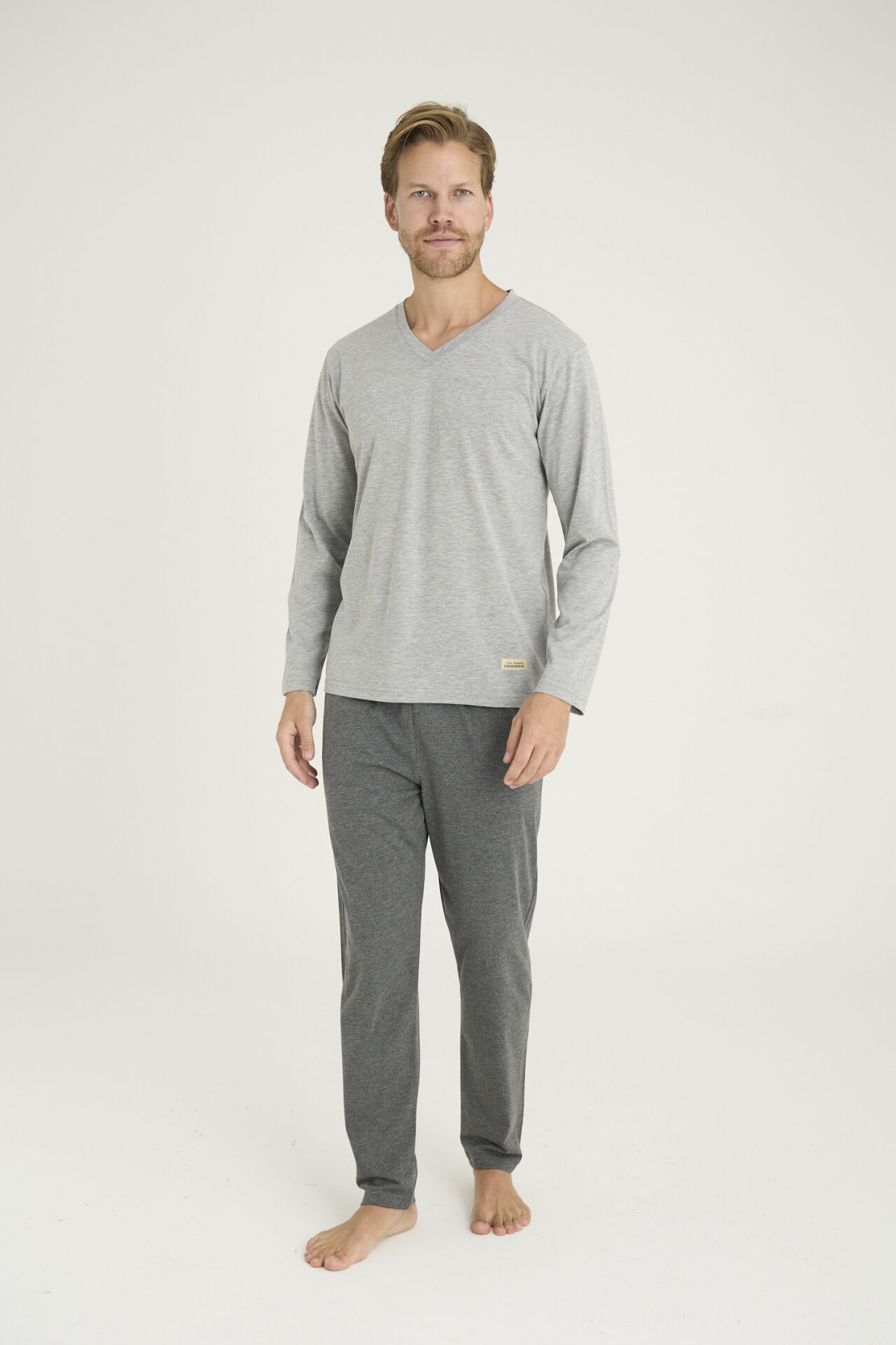 KLY 9135 V Yaka Pijama Takımı