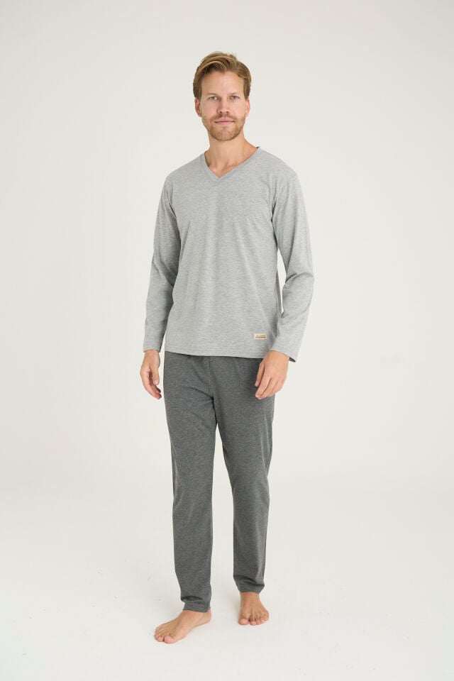 KLY 9135 V Yaka Pijama Takımı