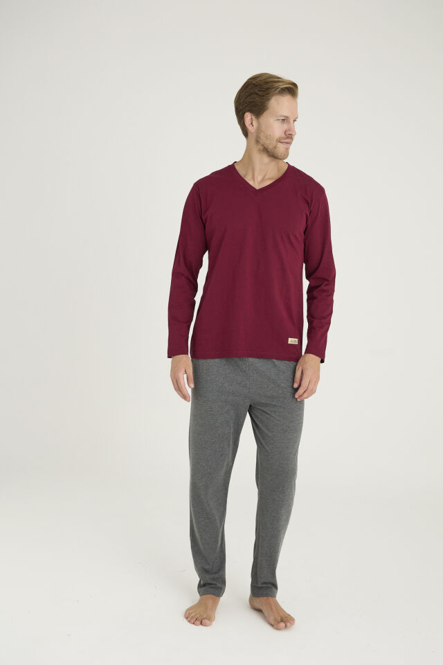 KLY 9135 V Yaka Pijama Takımı