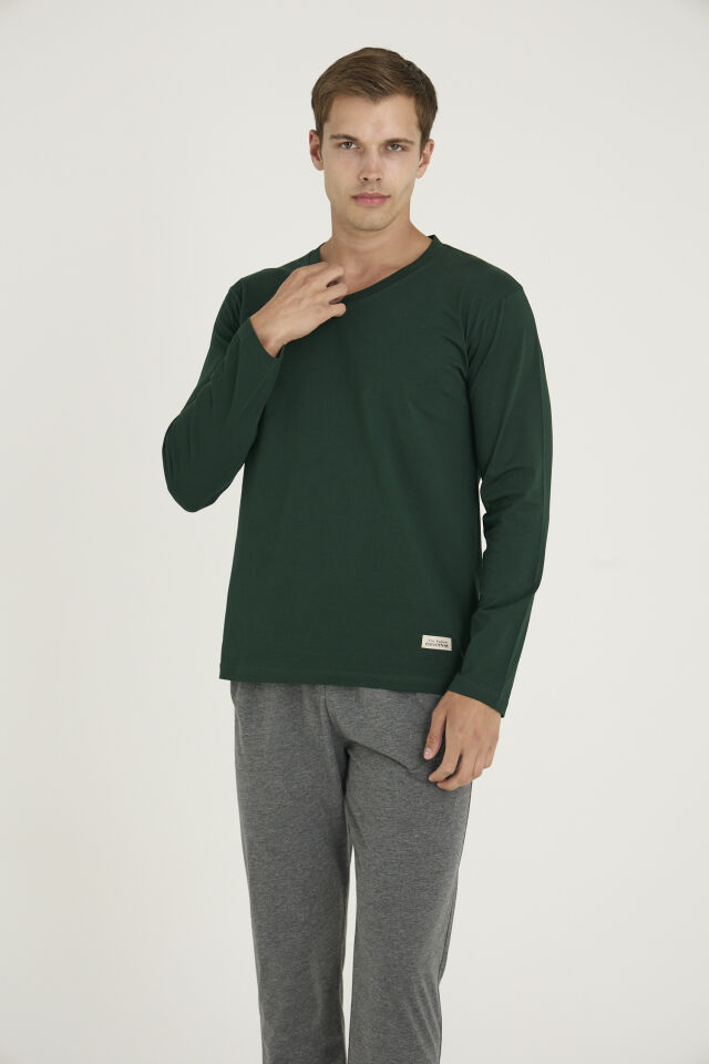KLY 9135 V Yaka Pijama Takımı