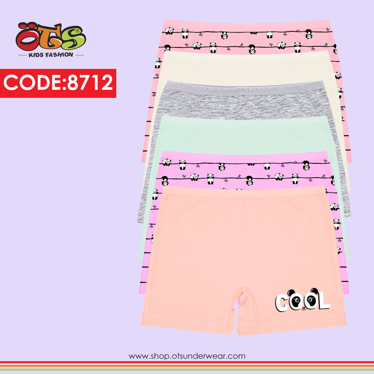 ÖTS 8712 Kız Çocuk Boxer