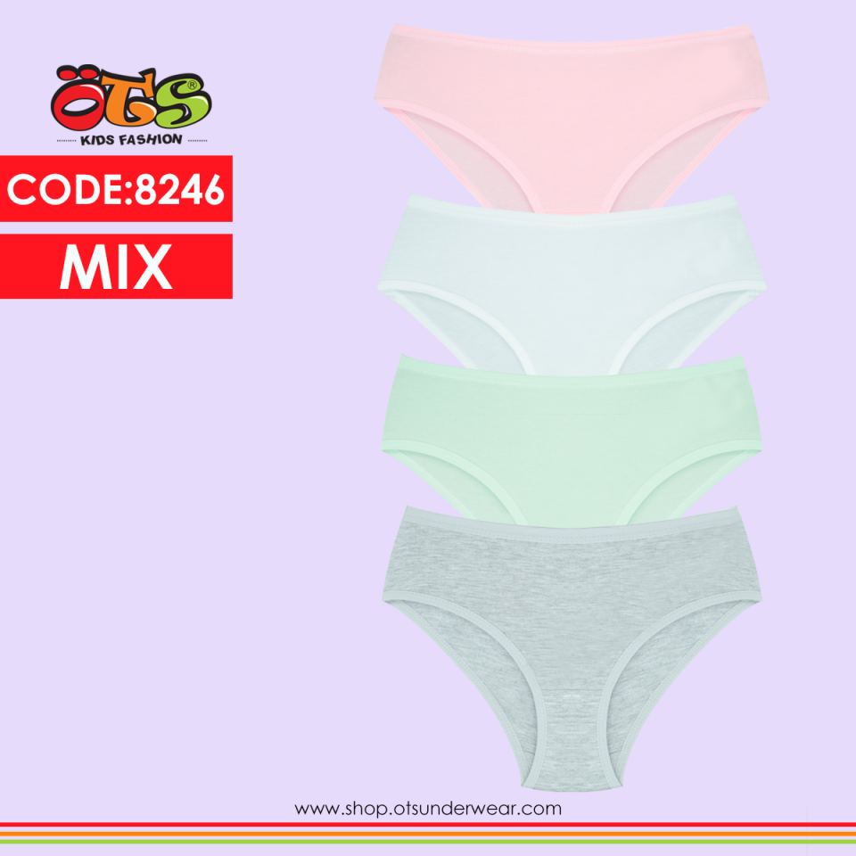 ÖTS 8246 Kız Çocuk Slip Külot