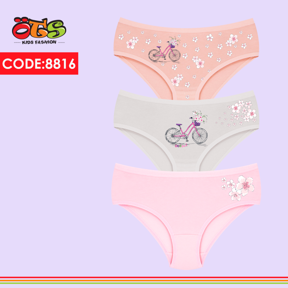 ÖTS 8816 Kız Çocuk Slip Külot