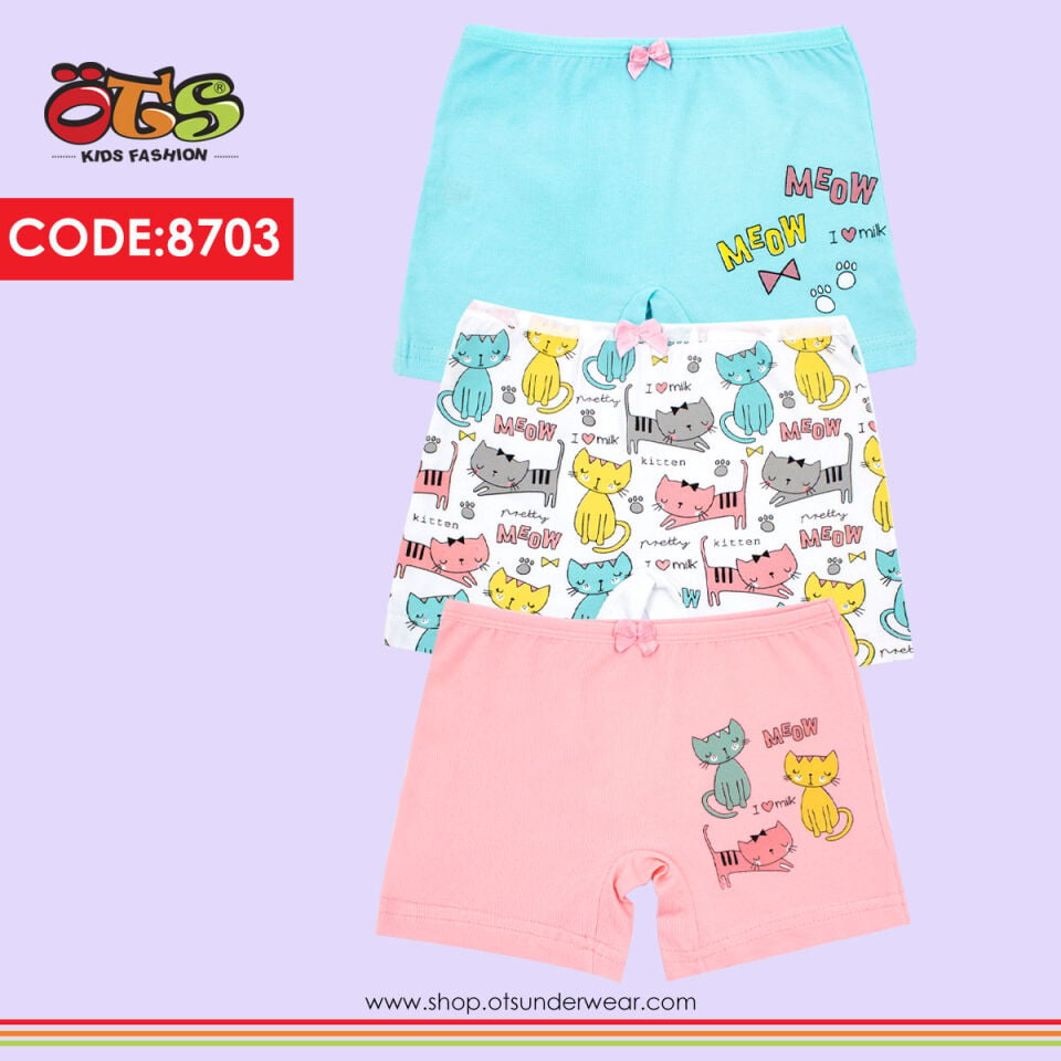 ÖTS 8703 Kız Çocuk Boxer