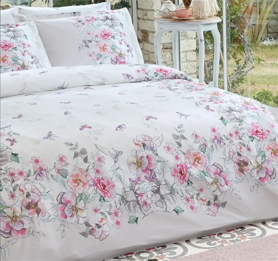 Özdilek Lila Mariposa Çift Kişilik Nevresim Takımı