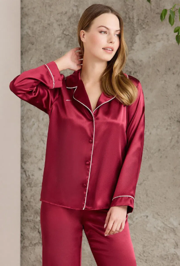 Pierre Cardin Pijama Takımı 1200 Bordo resmi