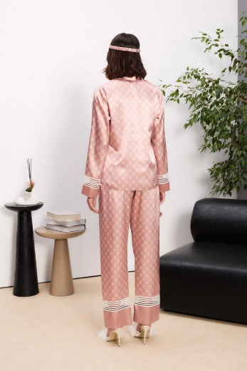 Pierre Cardin Saten Dantelli Pijama Takımı 1320 Brandy resmi