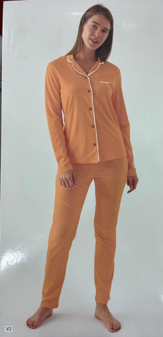 Pierre Cardin Uzun Kollu Pijama Takımı PC8768 Karamel resmi