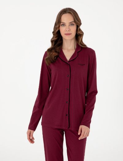 Pierre Cardin Gömlek Pijama Takımı PC7717 Bordo resmi