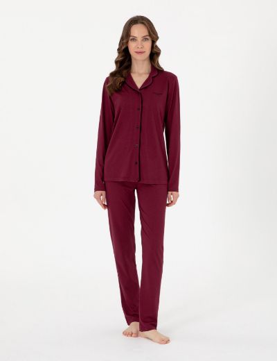 Pierre Cardin Gömlek Pijama Takımı PC7717 Bordo resmi