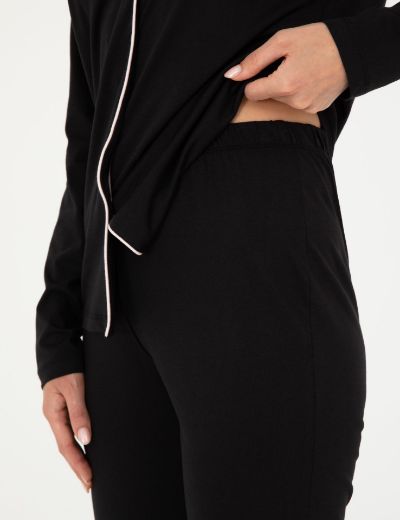 Pierre Cardin Gömlek Pijama Takımı PC7717 Siyah resmi