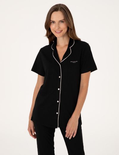 Pierre Cardin Gömlek Pijama Takımı PC7715 Siyah resmi