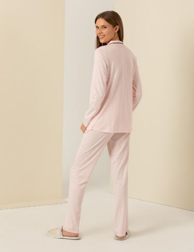 Pierre Cardin Gömlek Pijama Takımı PC7715 Somon resmi