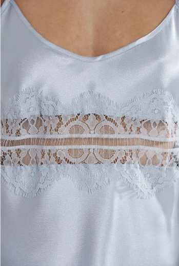 Pierre Cardin Saten Dantelli 3'lü Sabahlık Takım 2490 Mist resmi