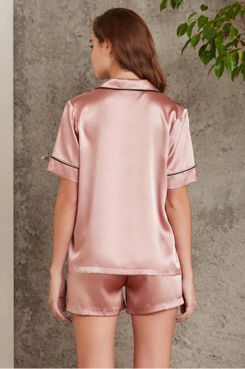 Pierre Cardin Saten Biyeli Pijama Takımı 1205 Brandy  resmi