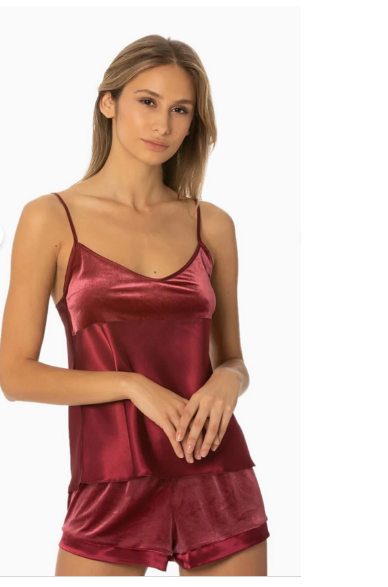 Pierre Cardin Saten Şort Takım 440 Bordo resmi