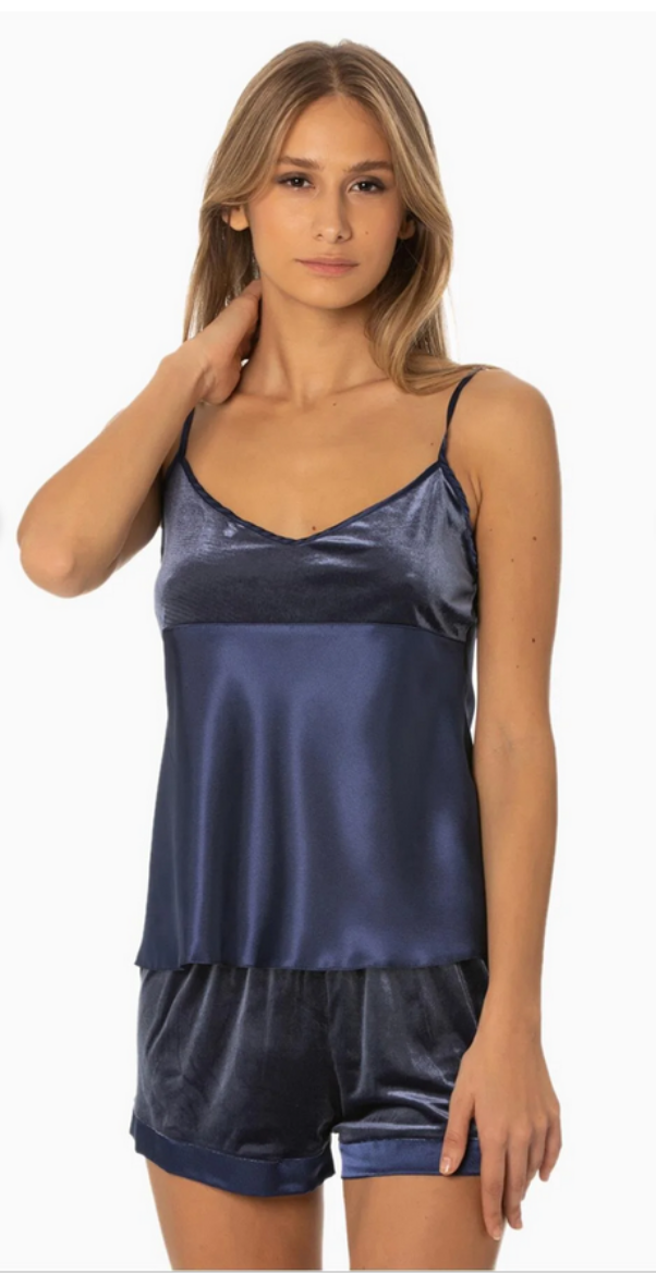 Pierre Cardin Saten Şort Takım 440 Lacivert resmi