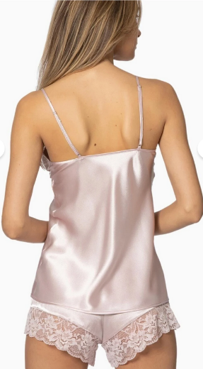 Pierre Cardin Saten Dantelli Şort Babydoll Takım 405 Pudra resmi