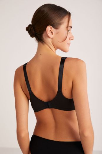 Kom Carol Pamuklu Balensiz Sutyen Siyah resmi