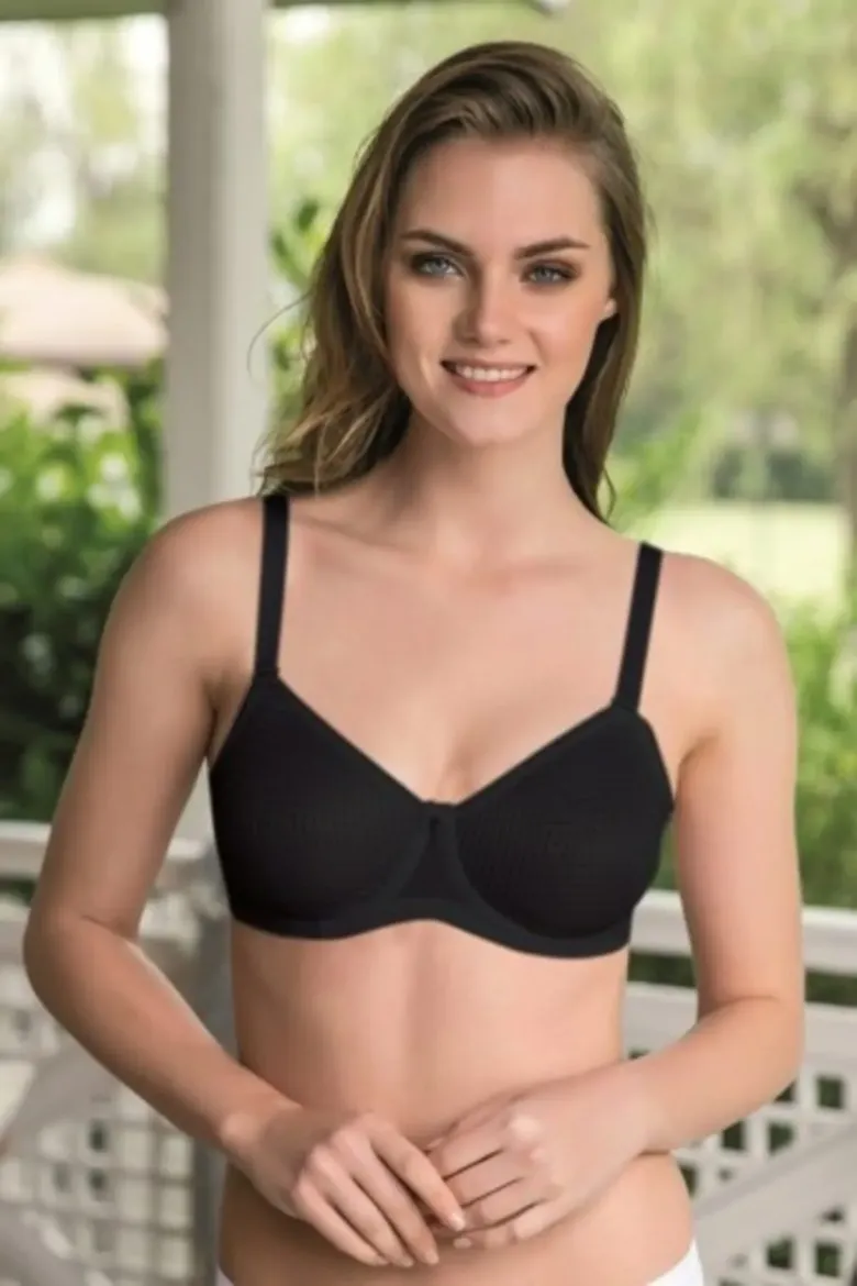 Yeni İnci  Balenli Toparlayıcı Sütyen 1710 Siyah resmi