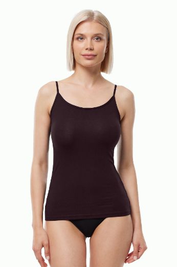 Malabadi Ayarlanabilir İp Askılı Modal Atlet 140 Kahverengi resmi