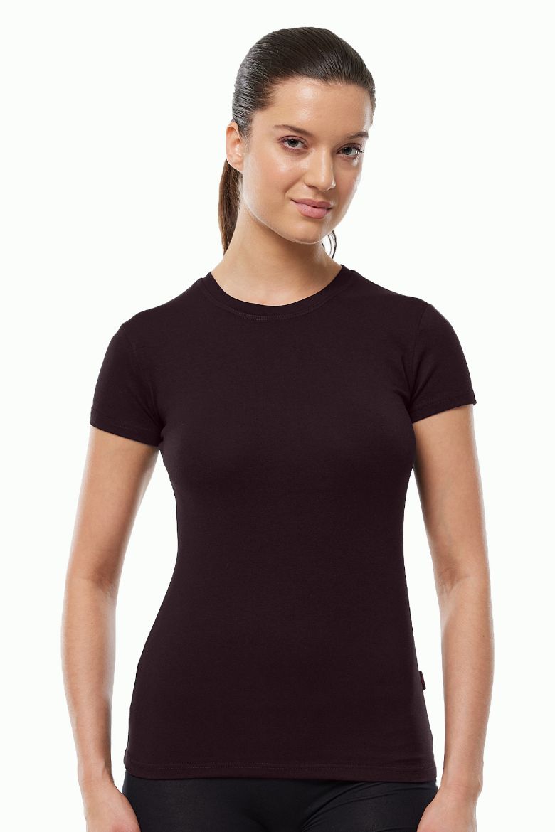 Malabadi Yuvarlak Yaka Kısa Kollu Modal Body 191 Kahverengi resmi