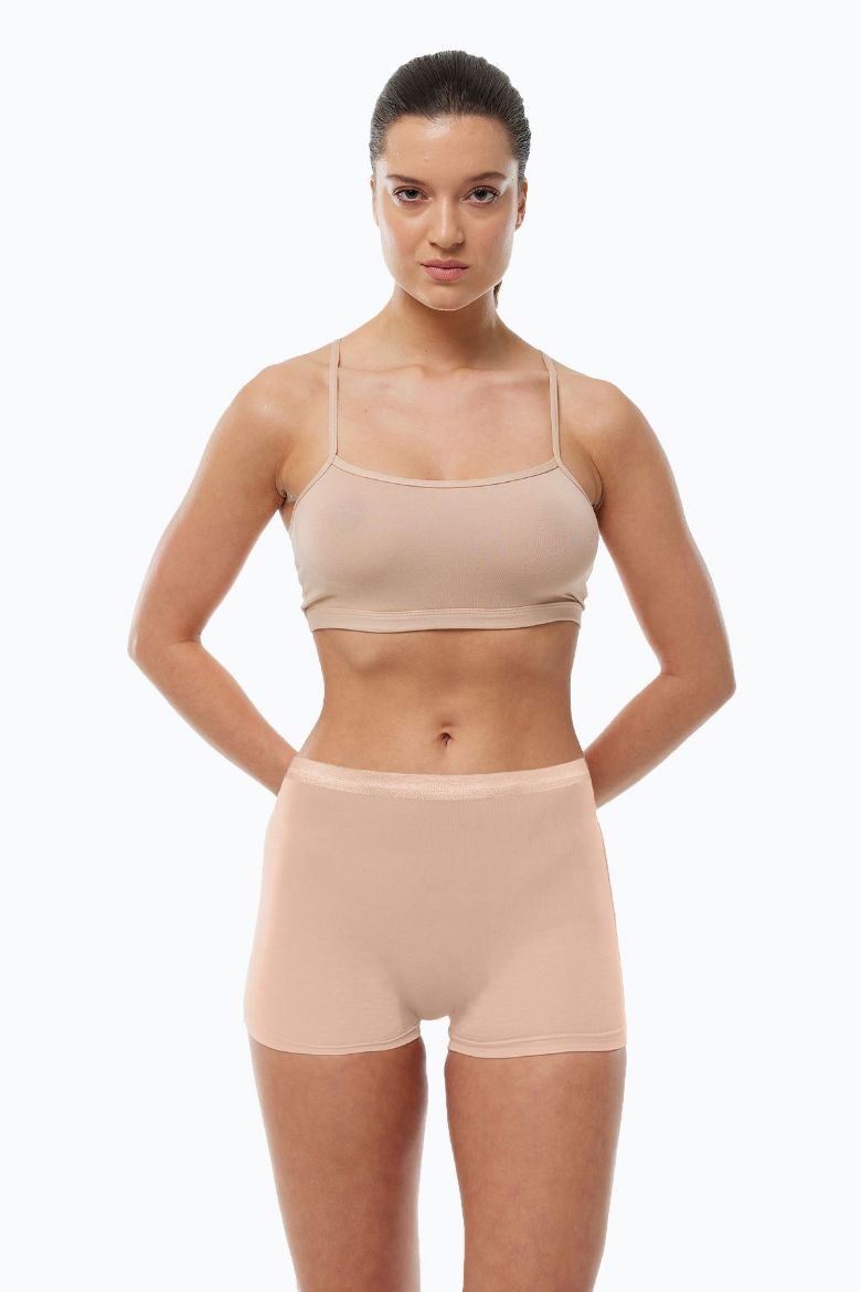 Malabadi Kadın İz Yapmayan Modal Yüksek Bel Boxer 108 Ten resmi
